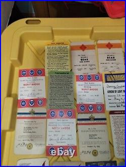1950's Boy Scouts Member Rank Awards Cards Cub Thru Explorer Silver Eagle