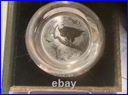 1972 Franklin Mint Bird Plate AMERICAN BALD EAGLE-Solid Sterling Silver- #06770