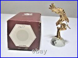 1980's Vintage Austria Star Collection Swarovski Crystal gold plated eagle