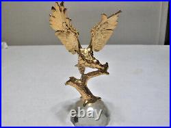 1980's Vintage Austria Star Collection Swarovski Crystal gold plated eagle