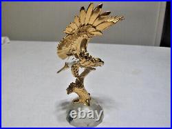 1980's Vintage Austria Star Collection Swarovski Crystal gold plated eagle