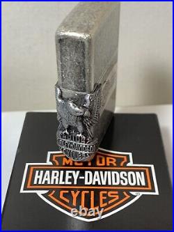 1994 Harley Davidson Eagle 3 Sides Ant Silver Plate Zippo LIGHTER NEW