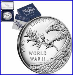1OZ SILVER EAGLE END of WW2 75TH ANNIVERSARY 2020 AMERICAN EAGLE PROOF COIN