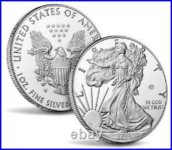 1OZ SILVER EAGLE END of WW2 75TH ANNIVERSARY 2020 AMERICAN EAGLE PROOF COIN
