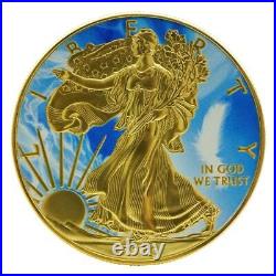 2020 Art Colour Collection Eagle Air 1oz Gilded Silver Eagle Coin