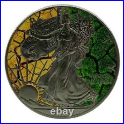 2020 Earth Art Colour Collection 1oz Gilded Silver Eagle Coin