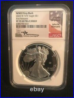 2020 TYPE-1 (9-plus) JOHN MERCANTI SIGNED SILVER EAGLE SPECTACULAR COLLECTION