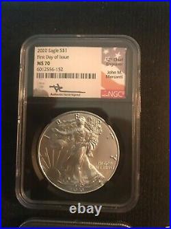 2020 TYPE-1 (9-plus) JOHN MERCANTI SIGNED SILVER EAGLE SPECTACULAR COLLECTION