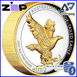 2023 $8 Wedge-Tailed Eagle 5oz Silver Proof High Relief Gilded Coin Numbered 881