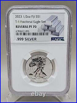 2023 Silver Eagle T-1 Fractional Reverse Proof 4 Coin Set NGC PF 70