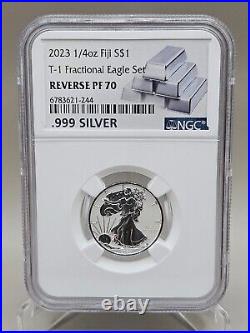 2023 Silver Eagle T-1 Fractional Reverse Proof 4 Coin Set NGC PF 70