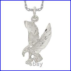 925 Sterling Silver Eagle Necklace Charm Pendant