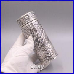 999 Pure Silver Water Cup Eagle Fine Silver Inner Container Vacuum Cup 6.3inH