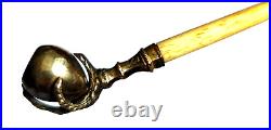 ANTIQUE 19TH C. BONE STEM SILVER EAGLE CLAW CHEROOT ESTATE PIPE With ORIGINAL CASE
