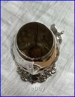 ANTIQUE Judaica 800 Silver Besamin Spice Container With Eagle Lid 122g