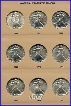 American Silver Eagles 1986 2021 Collection Dansco Album 7181 Complete JN100