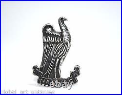 Antique Collectible Indian Silver Royal Cap Badge Eagle Jodhpur Marwar. G29-58