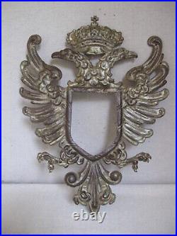 Antique Hapsburg Eagle Metal Relief Frame c. 1880's