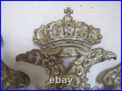 Antique Hapsburg Eagle Metal Relief Frame c. 1880's