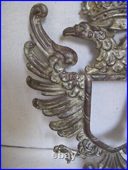 Antique Hapsburg Eagle Metal Relief Frame c. 1880's