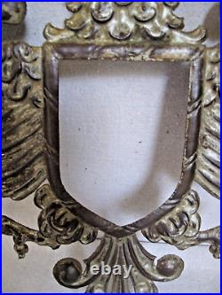 Antique Hapsburg Eagle Metal Relief Frame c. 1880's