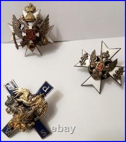 Antique Imperial badge Medal Orden with Swords and Eagle Silver 84