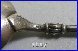 Antique Sterling Silver & Enameled Napoleon Spoon With Eagle Handle Design