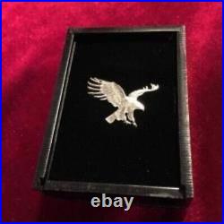 BJK Vintage Silver 925 eagle carved engraved home decor collectibles 1975s Rare