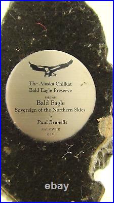 Bald Eagle'sovereign Of The Northern Skies' Pewter Sculpture Paul Brunelle