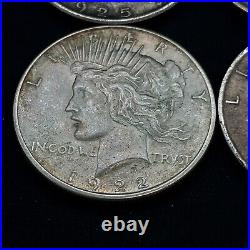 Bulk Lot (4)1922-1925 Peace 90% Silver Dollar Eagle Collection Lot #2