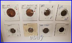 Coin Collection Lot (8) Flying Eagle Large Cent Silver Dimes 1909 Penny 2 Cent