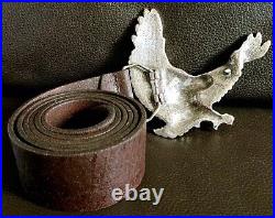 Collectible Vintage Gents American Bald Eagle Genuine Leather Belt (37-45)
