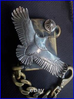 Custom zippo eagle large saad sun god brass armor zippo silver 925 native amer