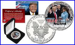DONALD TRUMP Official President INAUGURATION 1 oz US. 999 SILVER EAGLE with BOX