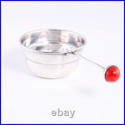 Eagle 1 Mexican Sterling Silver Jigger / Measure Graduated Bowl Red Ball Handle
