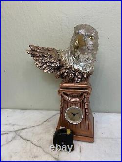 Eagle Clock Silver Plated