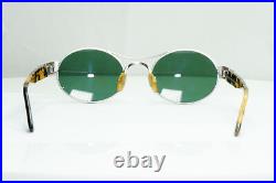 Emporio Armani Sunglasses 1997 Vintage Silver Brown Green Eagle 047-S 881
