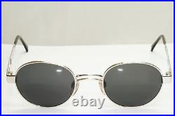 Emporio Armani Sunglasses 1997 Vintage Silver Round Black Eagle Metal 023-S 707