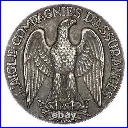 France Medal 1959 Companies Insurance L' Eagle Signed R. B Baron Silver
