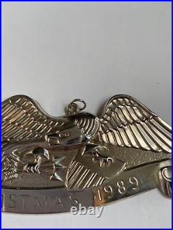 Gorham Sterling Silver American Heritage Eagle 1989 Ornament RARE