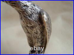 H MOREAU, ANTIQUE FRENCH SILVERED BRONZE WAX SEAL, EAGLE, LATE 19th OR EARLY 20th