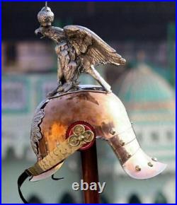 Imperial Russian Silver Eagle King Head Helmet- German Picklehaube Helmet