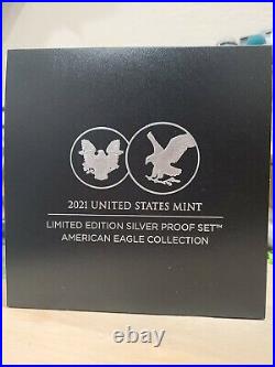 Limited Edition 2021 Silver Proof Set-American Eagle Collection 21RCN IN HAND