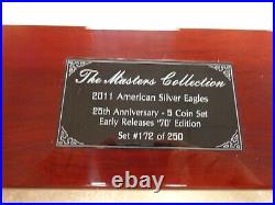 Masters Collection 2011 American Silver Eagles 5 Coin Set Early Release'70' Ed