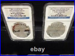 Masters Collection 2011 American Silver Eagles 5 Coin Set Early Release'70' Ed