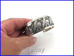 Navajo Bracelet Sterling Silver Bald Eagle size 6.75 Native Jewelry NA Becenti