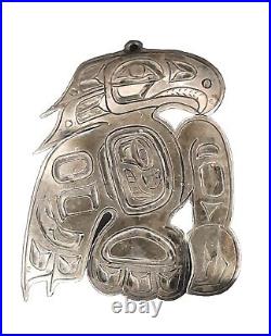 Northwest First Nations Alaskan Tlingit Artist Gene Chilton Eagle Sterling 1980