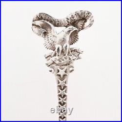 Original Gorham Sterling Silver Souvenir Spoon #18 Washington, Eagle 1891