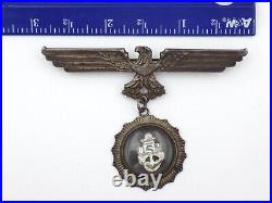 Original WWII US Navy Sterling Silver Patriotic Eagle Badge