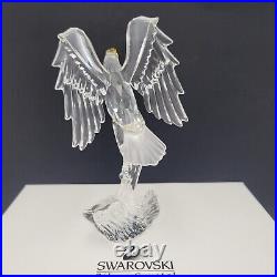 SWAROVSKI Silver Crystal Figurine Bald Eagle Bird on Branch 248003 Orig Box Cert